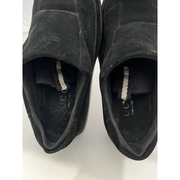 Gucci Scarpa Black Casual Velvet Comfort Shoe slip on sneakers men Size 9.5 - Picture 12 of 16
